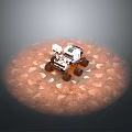 Mars Rover Exploring Rocky Surface In Martian Environment With Scientific Instruments 3d model