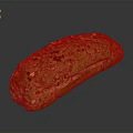 Freshly Baked Golden Brown Grain Topped Bread Loaf With Shiny Surface