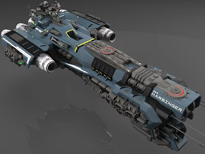 Sci Fi Spaceship AXIOM XER With Detailed Engines And Weapon Systems Design 3d model