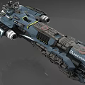Sci Fi Spaceship AXIOM XER With Detailed Engines And Weapon Systems Design
