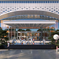 Modern Plaza Hotel Gate Plaza 3d model