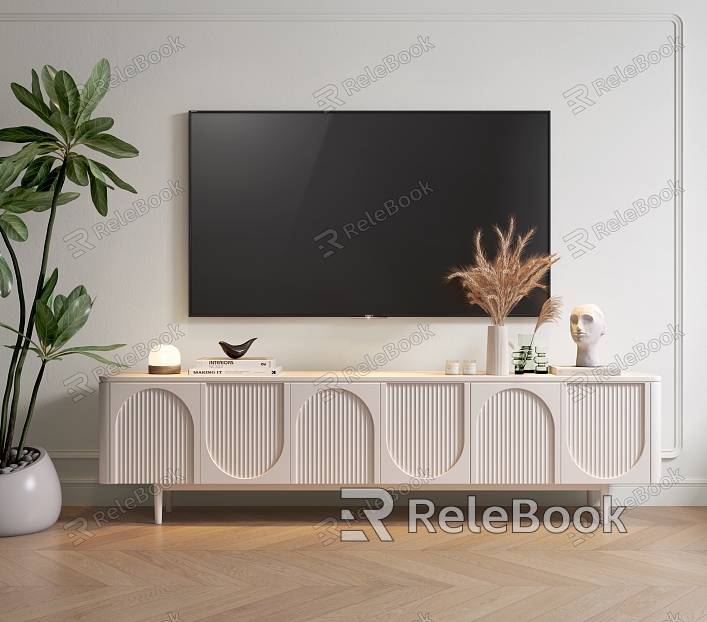 TV Cabinet Internet Celebrity TV Cabinet Cream Style TV Cabinet Art TV Cabinet Ornaments Combination Light French TV Cabinet model