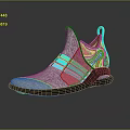 Gray Sporty Sneakers With Blue Stripes Textured Upper And Modern Design