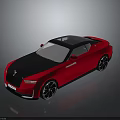 Red Sports Car With Black Roof And Modern Aerodynamic Exterior Design