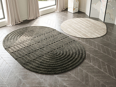 Modern Round Carpet 3d model