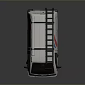 minibus minibus minivan driverless bus bus school bus van box car 3d model