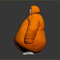 Plump Design Orange Inflatable Daily Living Doll Wearing Adidas Hoodie and Glasses