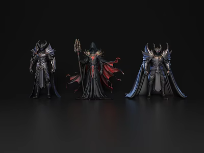 Dark Knight Dark Guardian Batman Lich King Demacia Arthur Death Knight Warrior Armor Saint Warrior 3d model