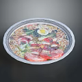 Tasty Ramen Bowl With Animal Meat Slices Vegetables And Soft Boiled Egg