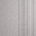 Modern Gray Tiled Wall with Smooth Surface and Vertical Striped Texture Design 3d model