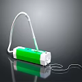 Modern Green And White Computer Accessory With Flexible Hose And Connecting Cable 3d model