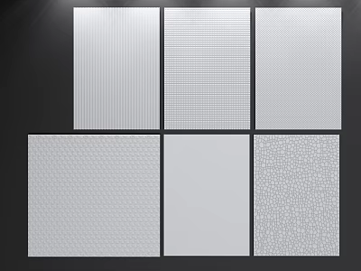 Modern Wall Panels With Different Textures And Patterns For Interior Design 3d model