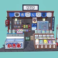 Traditional Japanese Dessert Shop Featuring Wooden Display Cases And Assorted Sweets