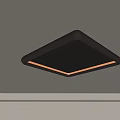 Modern Square Ceiling Light With Dark Frame And LED Illuminated Edge