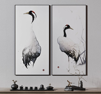 New Chinese Animal Painting Decorative Painting 3d model