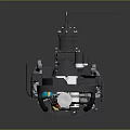 Mechanical Equipment Assembly With Detailed Gears Pipes And Colored Components