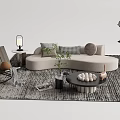 Modern Sofa Coffee Table Combination Sofa Coffee Table 3d model