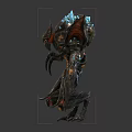 3D Fantasy Creature Character Design With Sharp Claws Green Spikes And Orange Details
