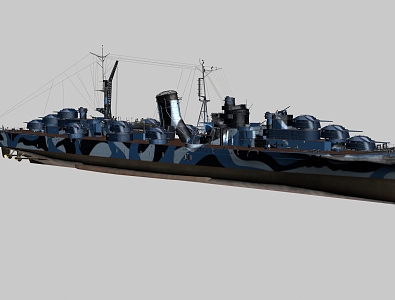 modern warship 3d model