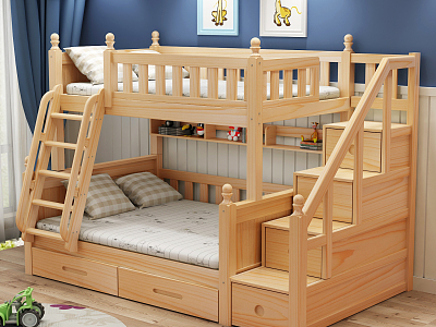 Nordic Bed Solid Wood Bed model