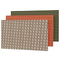 Beige Orange Green Geometric Pattern Wall Decor with Curved Design for Modern Interiors