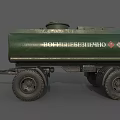 Green Industrial Tanker Truck With Large Tires Liquid Storage And Side Ladder