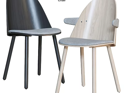 Modern Single Chair With Wooden Frame Upholstered Seat Armrest Design And Color Options 3d model