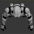 Futuristic Sci Fi Armored Suit Design With White Black Armor Helmet And Visor