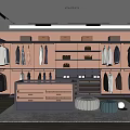 Modern Luxury Walk in Closet Interior With Recessed Lighting Clothing Racks And Shoe Storage