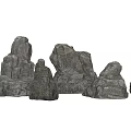 Natural Stone and Wood Decorative Items with Diverse Shapes and Textures