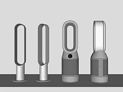 Modern Bladeless Air Conditioner Fan Various Designs For Home Use 3d model