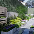 Garden Landscape Design With Lush Plants Water Features And Seating Area