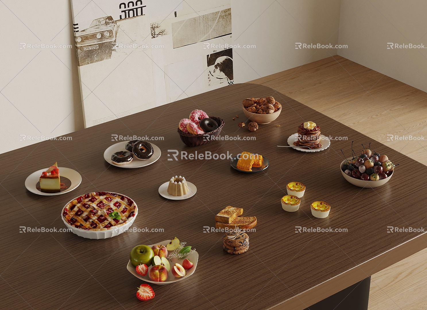 Food Food Pastry 3d model