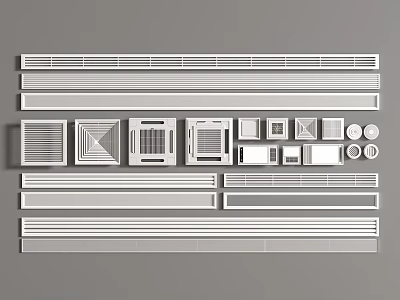 Air conditioning outlet combination 3d model