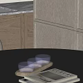 Modern Ornaments Combination Water Cup Books 3d model