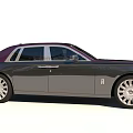 Luxury Premium Sedan with Chrome Grille Spirit of Ecstasy Emblem Dark Exterior and Elegant Design
