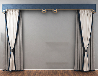 New Chinese Curtain 3d model