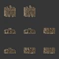 Scenic Outdoor Garden Landscape With Artfully Arranged Decorative Stacked Natural Stone Structures