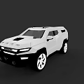 White Modern SUV Car With Bold Front Fascia Headlights And Sporty Wheels