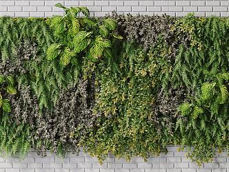 modern plant wall green plant wall 3d model