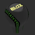 BLITZ Power Grip Handle with Green Chevron Patterns and Black Finish