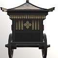 Chinese carriage ancient sedan chair 3d model