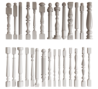 Jane European Railing Aquarius Railing Stair Guardrail 3d model