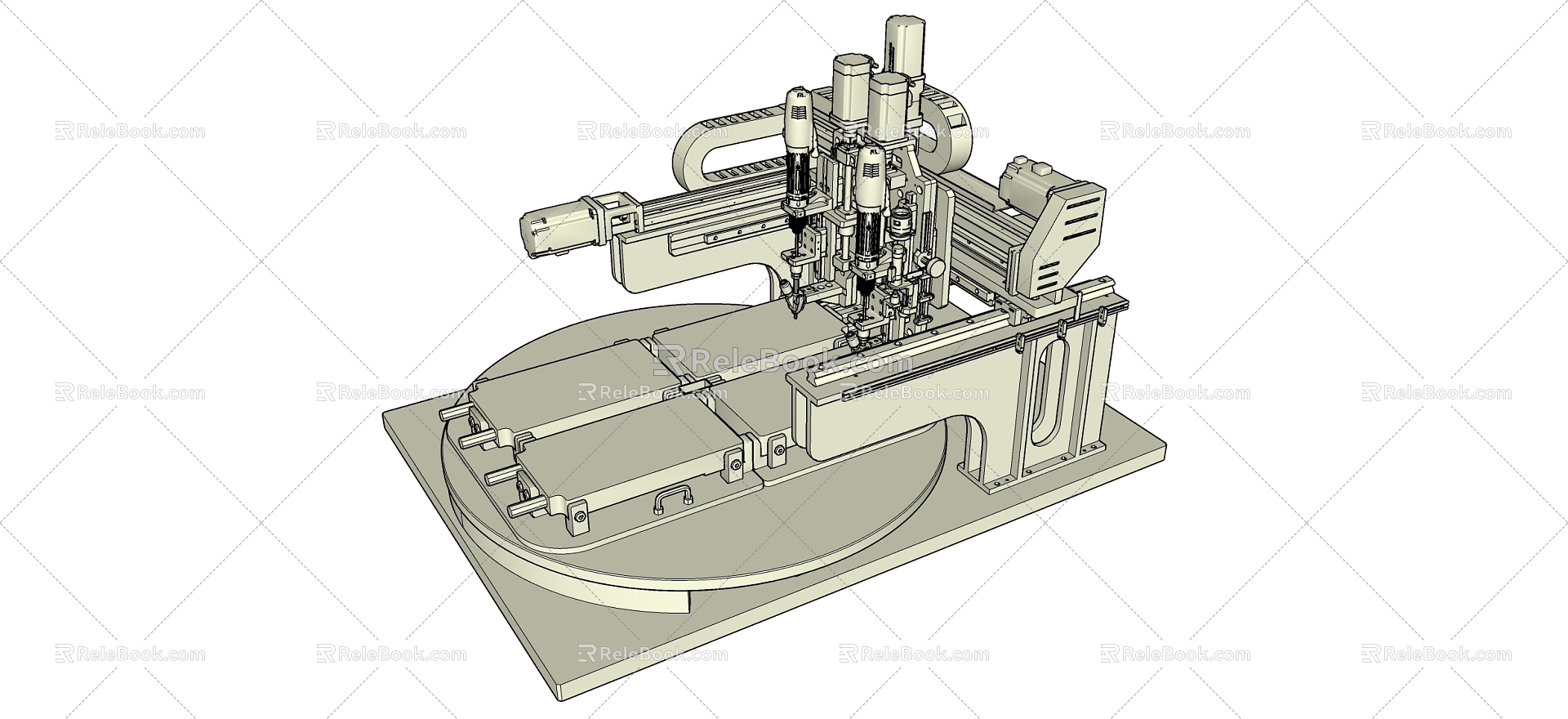 Height rotating gantry machine 3d model