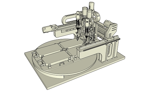 Height rotating gantry machine 3d model