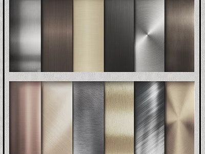 Construction Components Featuring Metal Sheets In Various Colors Brushed Textures And Metallic Tones 3d model