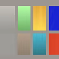 Colorful Wall Panels With Vertical Stripes And Diverse Design Options 3d model