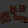 Wooden Computer Speakers With Various Sizes And Circular Drivers On Dark Surface
