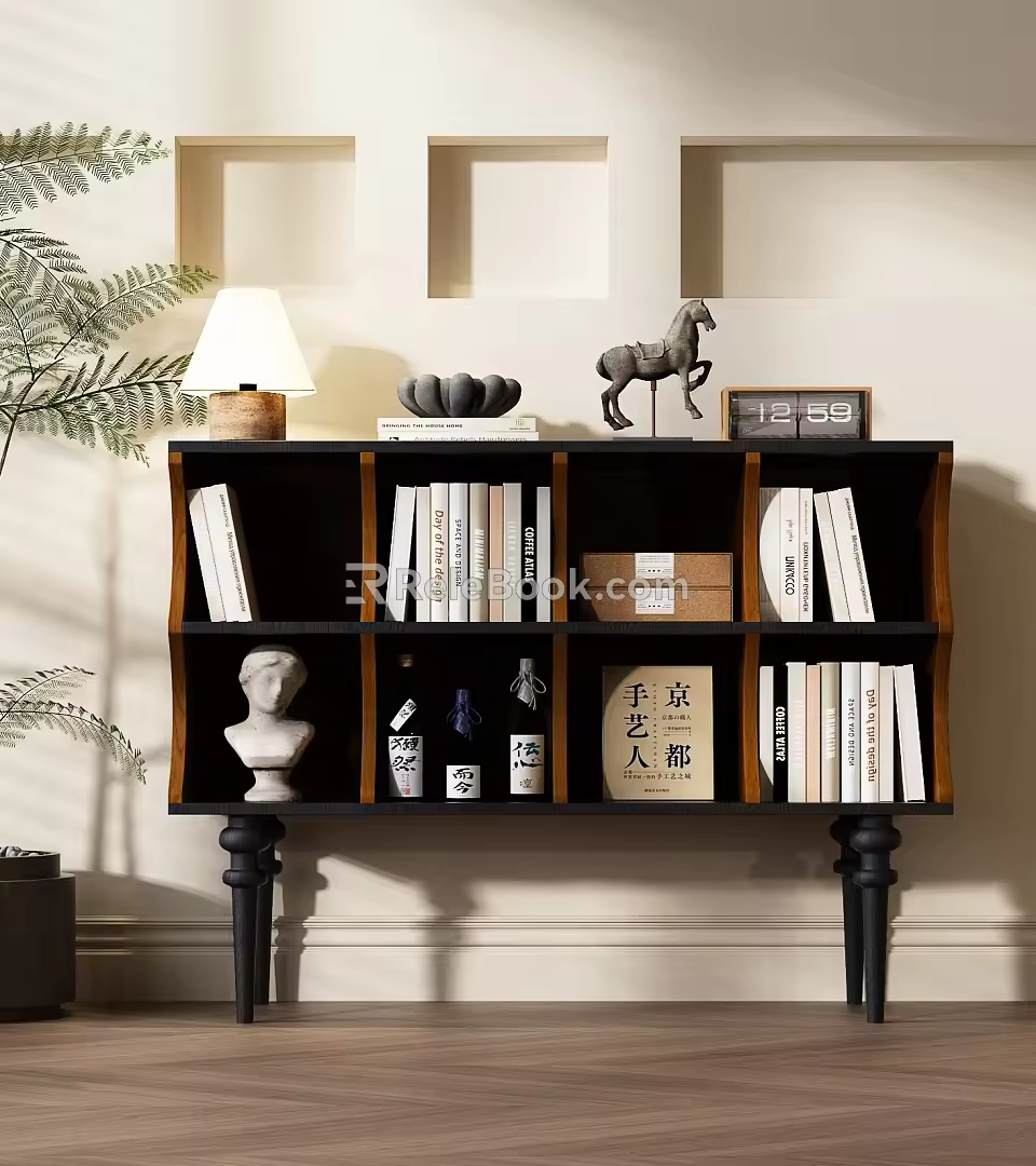 Modern Middle Ancient Bookcase French Middle Ancient Bookcase Modern Retro Bookcase French Retro Bookcase 3d model
