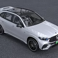 Silver High Performance SUV With Sporty Design Rear Spoiler And Black Wheels